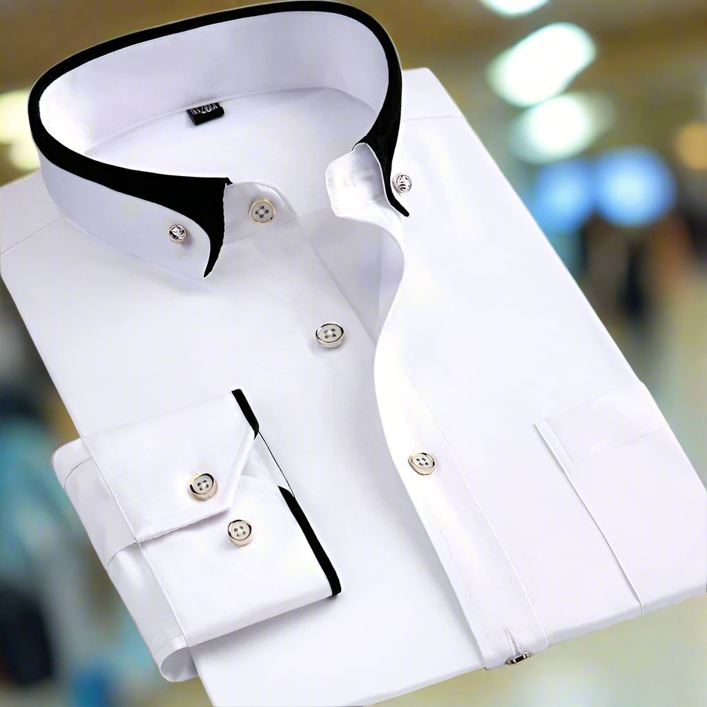 Albert: Camisa Clásica De Algodón Con Mangas Largas