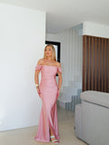 Vestido palabra manguito rosa
