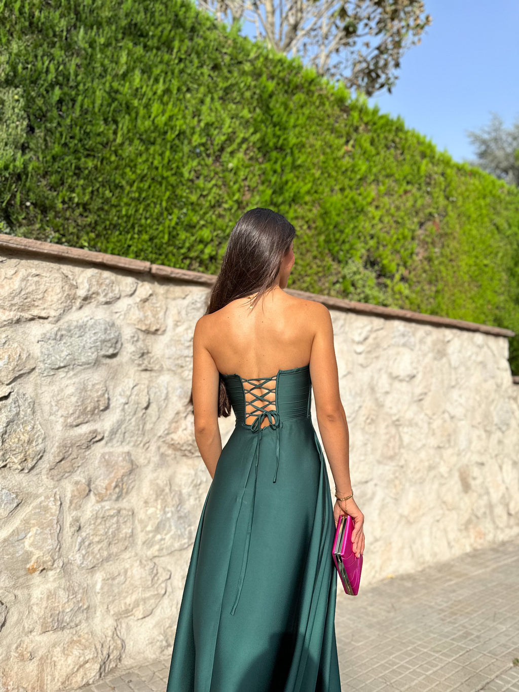 Vestido corse palabra botella