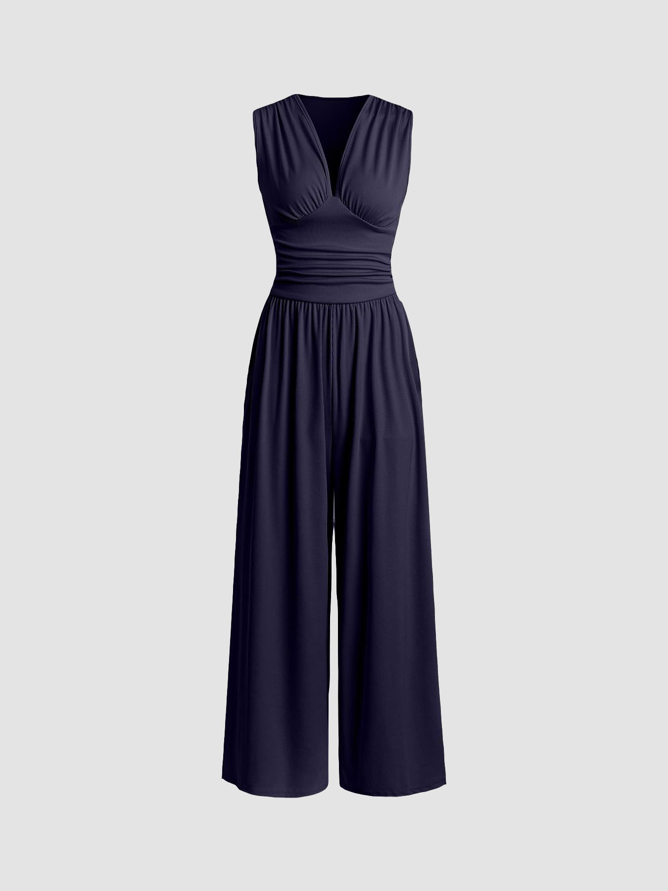 Charity – Mono Elegante sin Mangas de Pierna Ancha