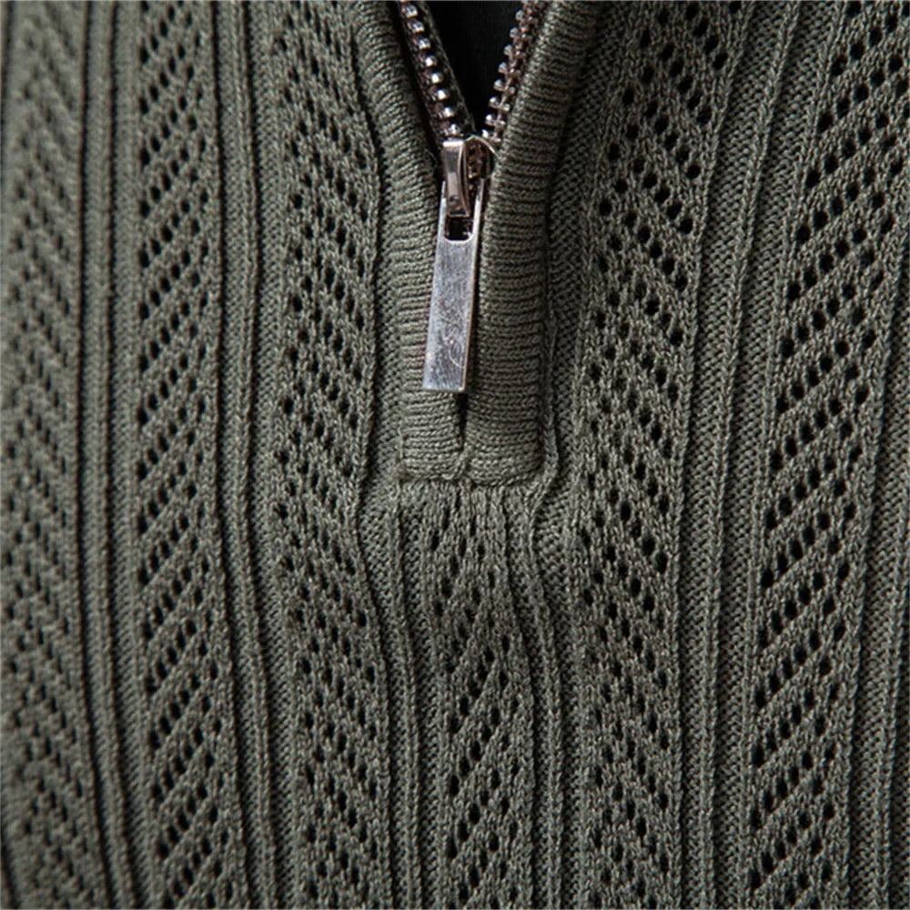 Amiran | Polo De Lujo Con Cremallera Para Hombre
