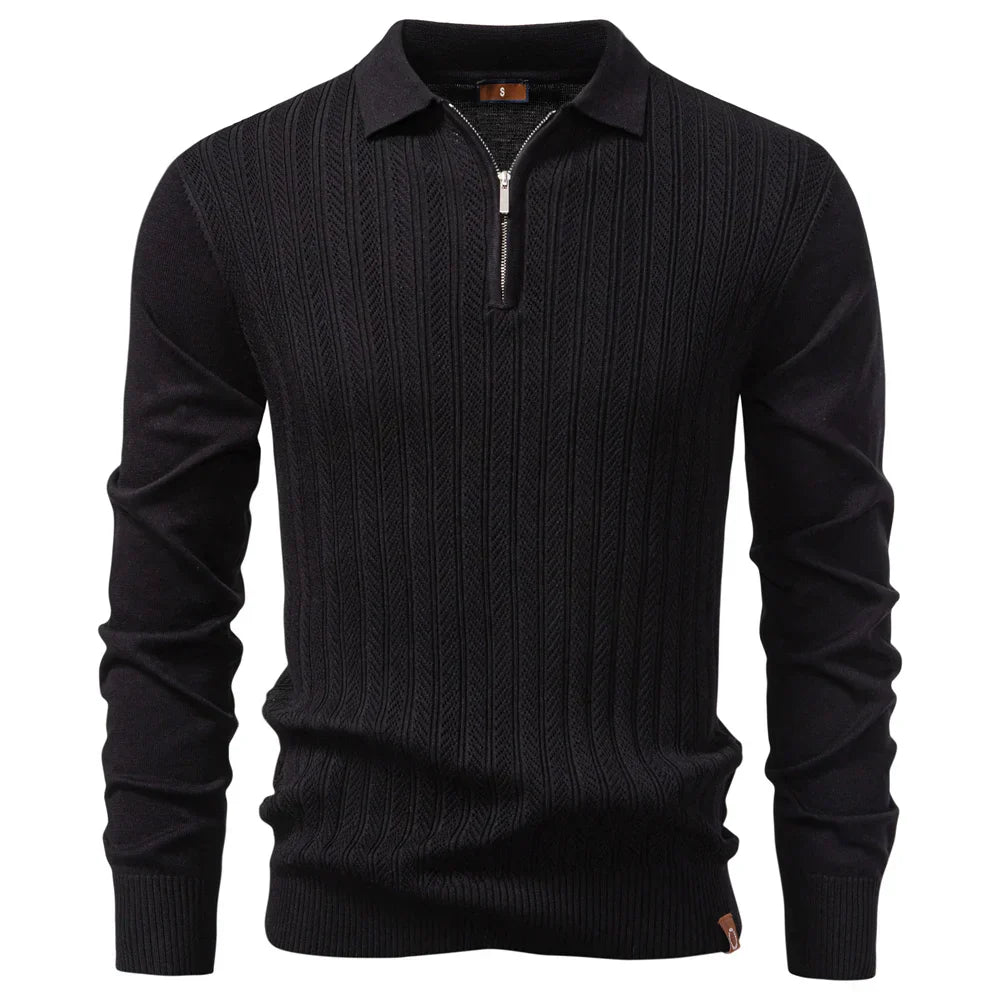 Amiran | Polo De Lujo Con Cremallera Para Hombre