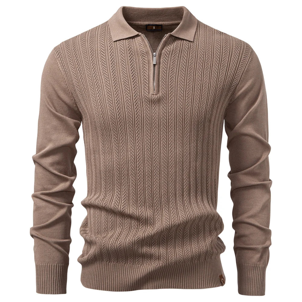 Amiran | Polo De Lujo Con Cremallera Para Hombre