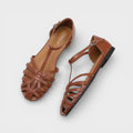 Sandalias Planas Tiras Cruzadas Mujer