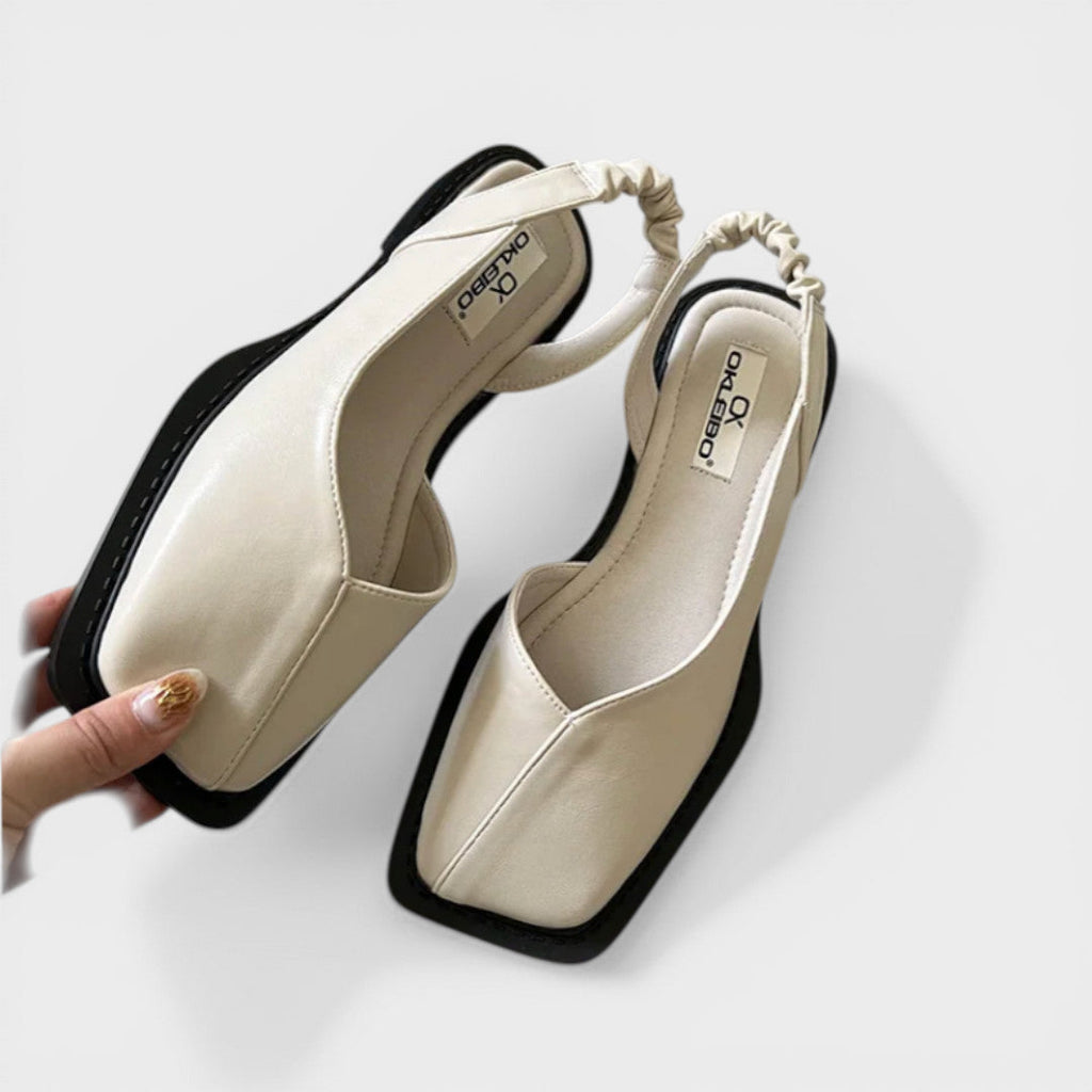 Sandalias Planas Mujer Punta Cuadrada