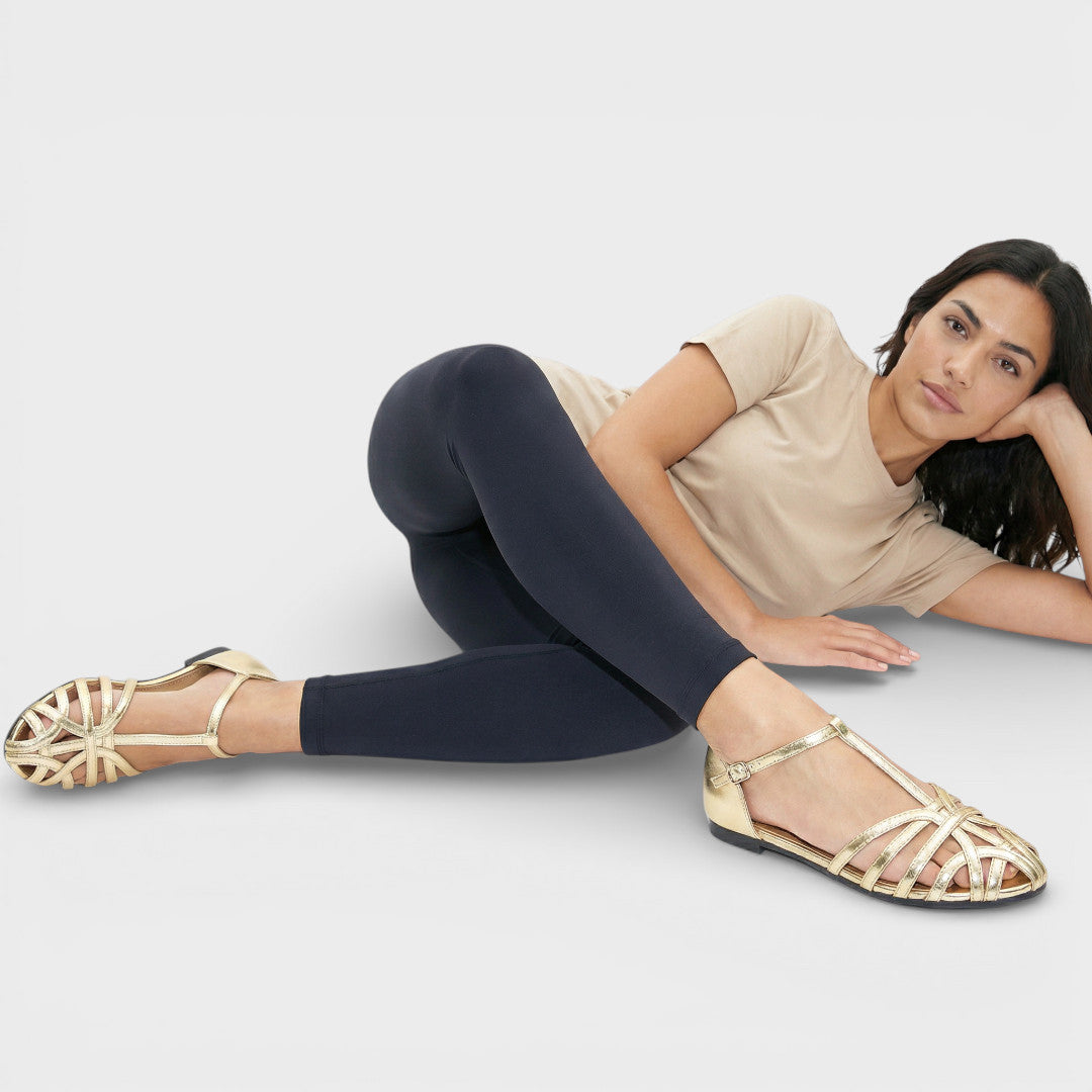 Sandalias Planas Tiras Cruzadas Mujer
