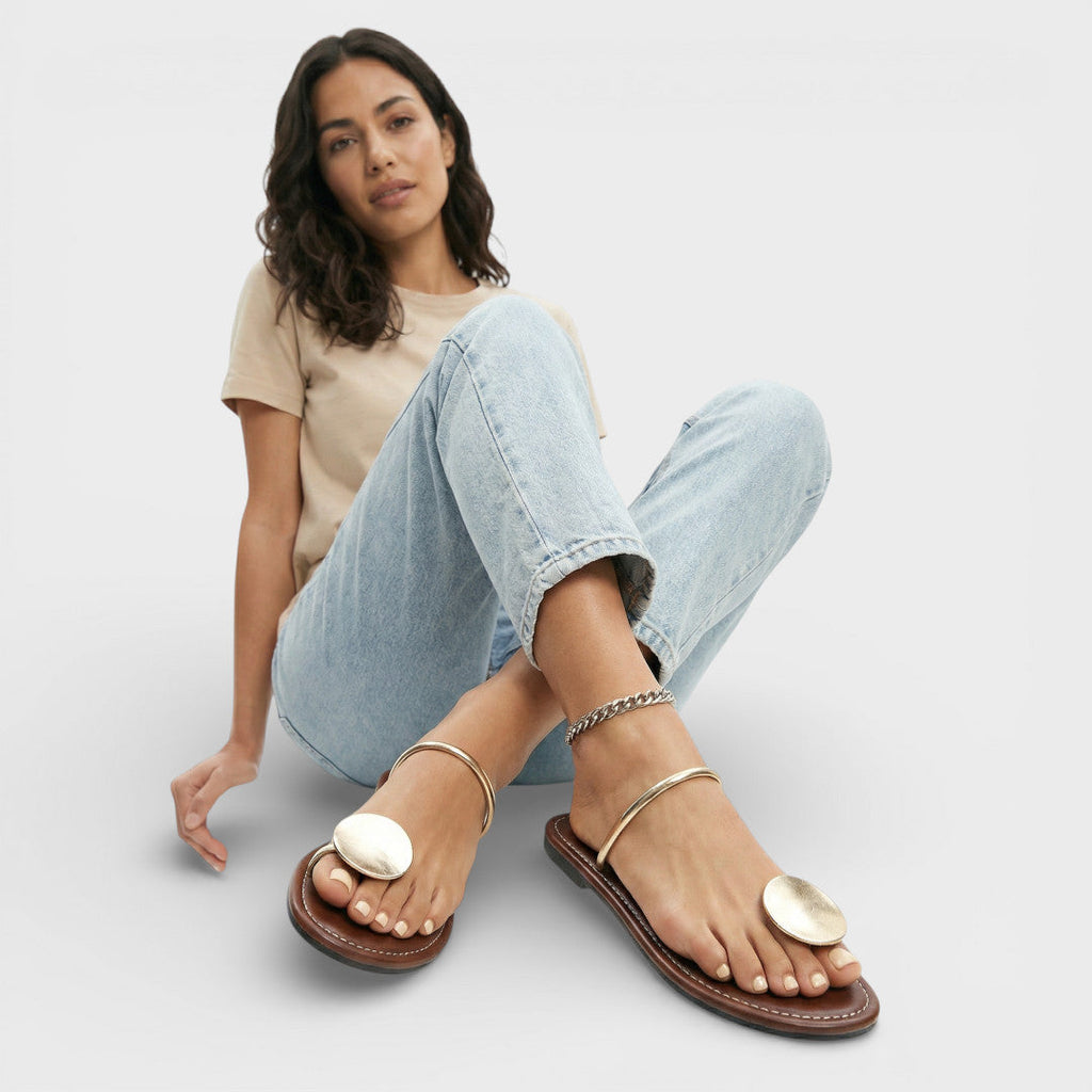 Sandalias Planas Decorativas Mujer