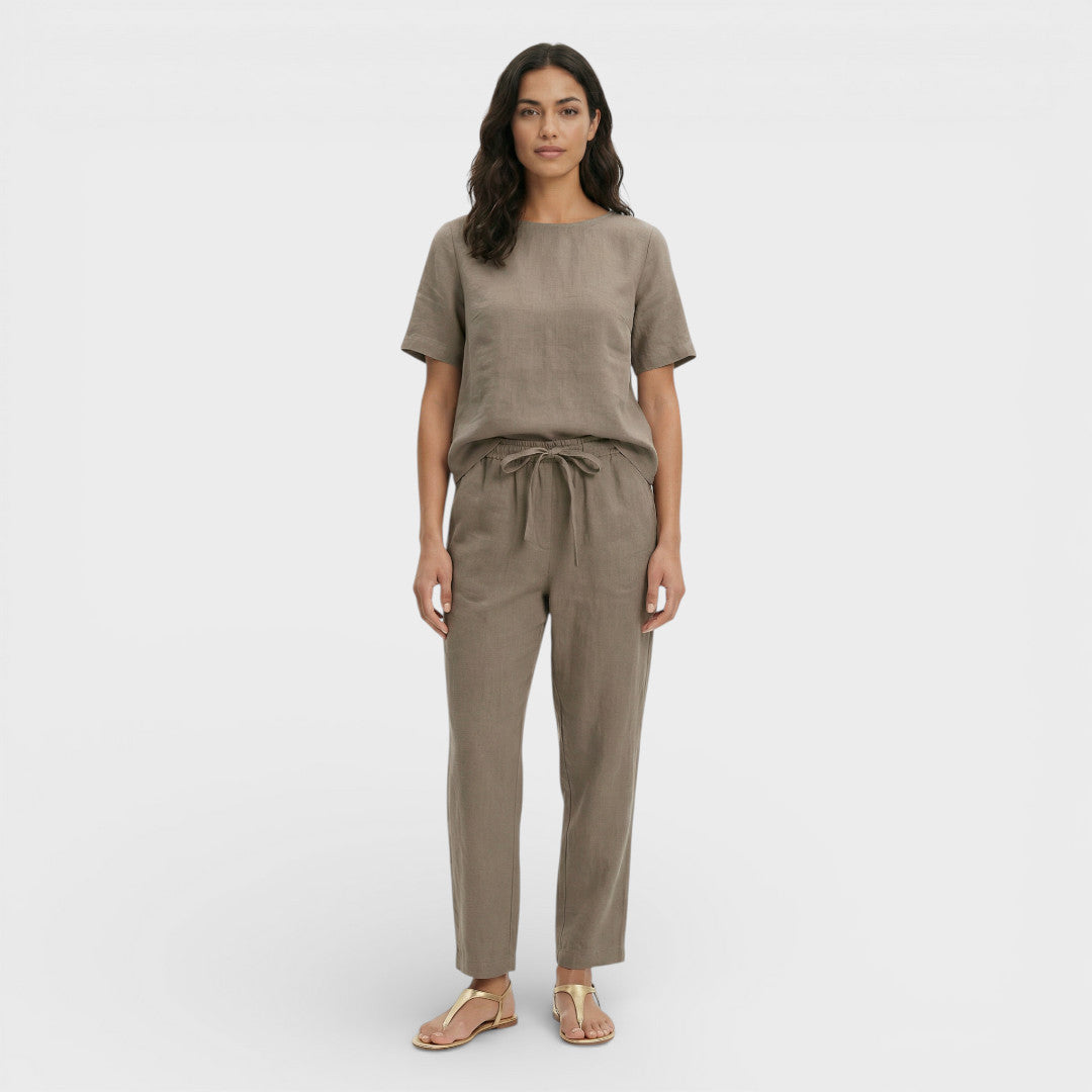 Conjunto Mujer Top Pantalón Lazo