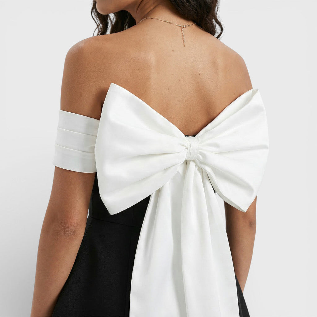 Vestido Mini Bardot Elegante Mujer