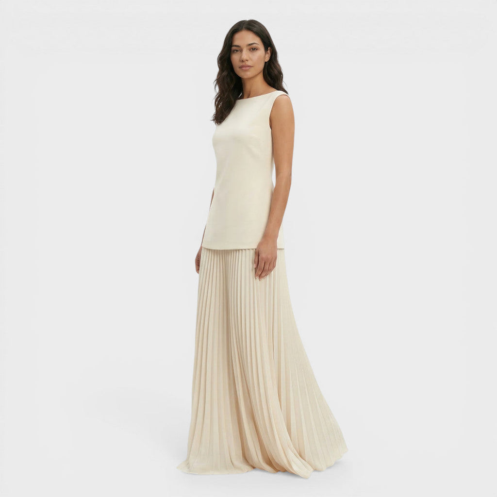 Conjunto Dos Piezas Vestido Plisado