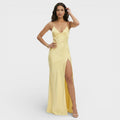 Vestido Maxi Abertura Elegante Mujer