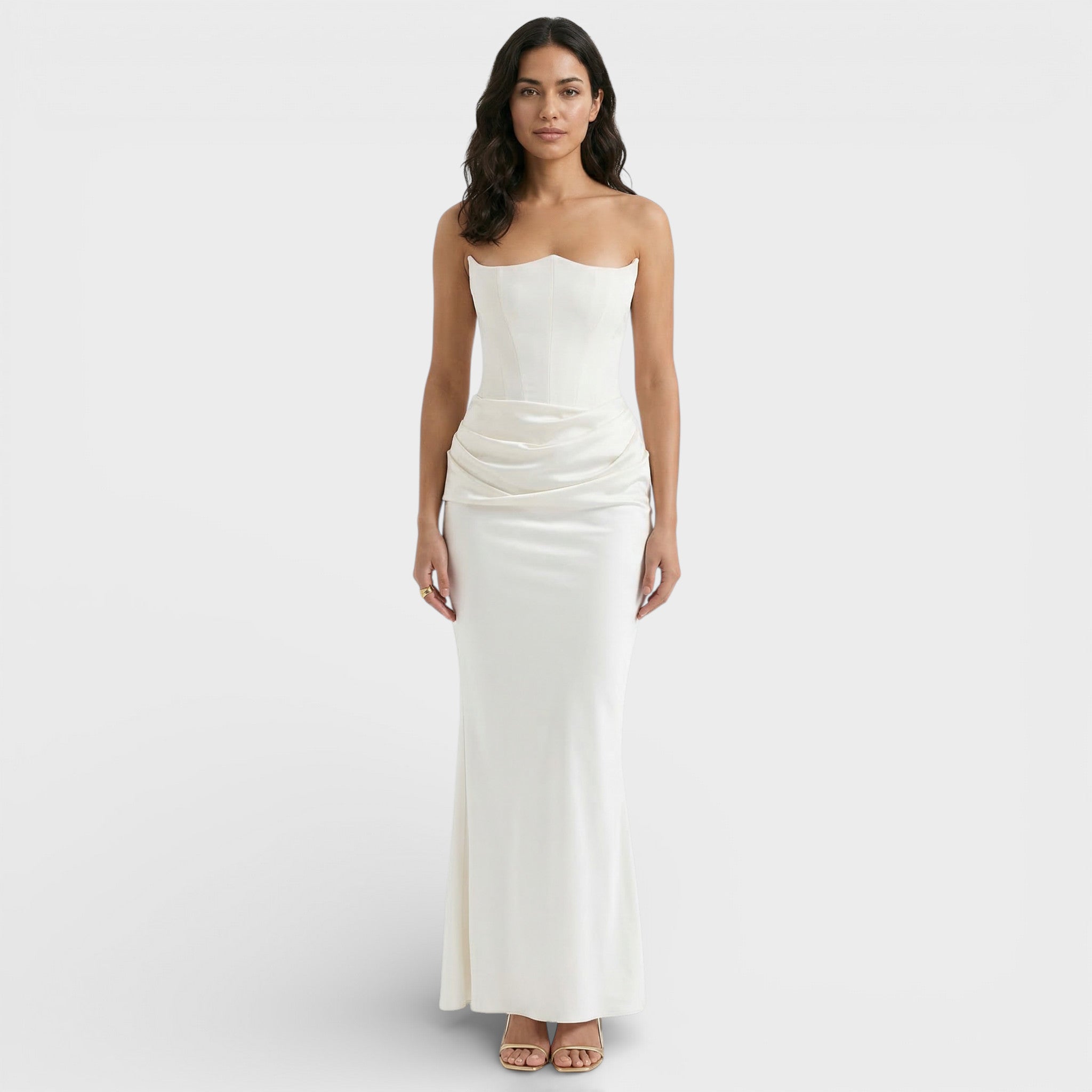 Vestido Maxi Corsé Strapless Mujer