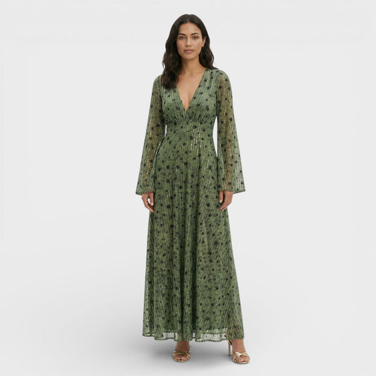 Vestido Maxi Bohemio Escote Pico