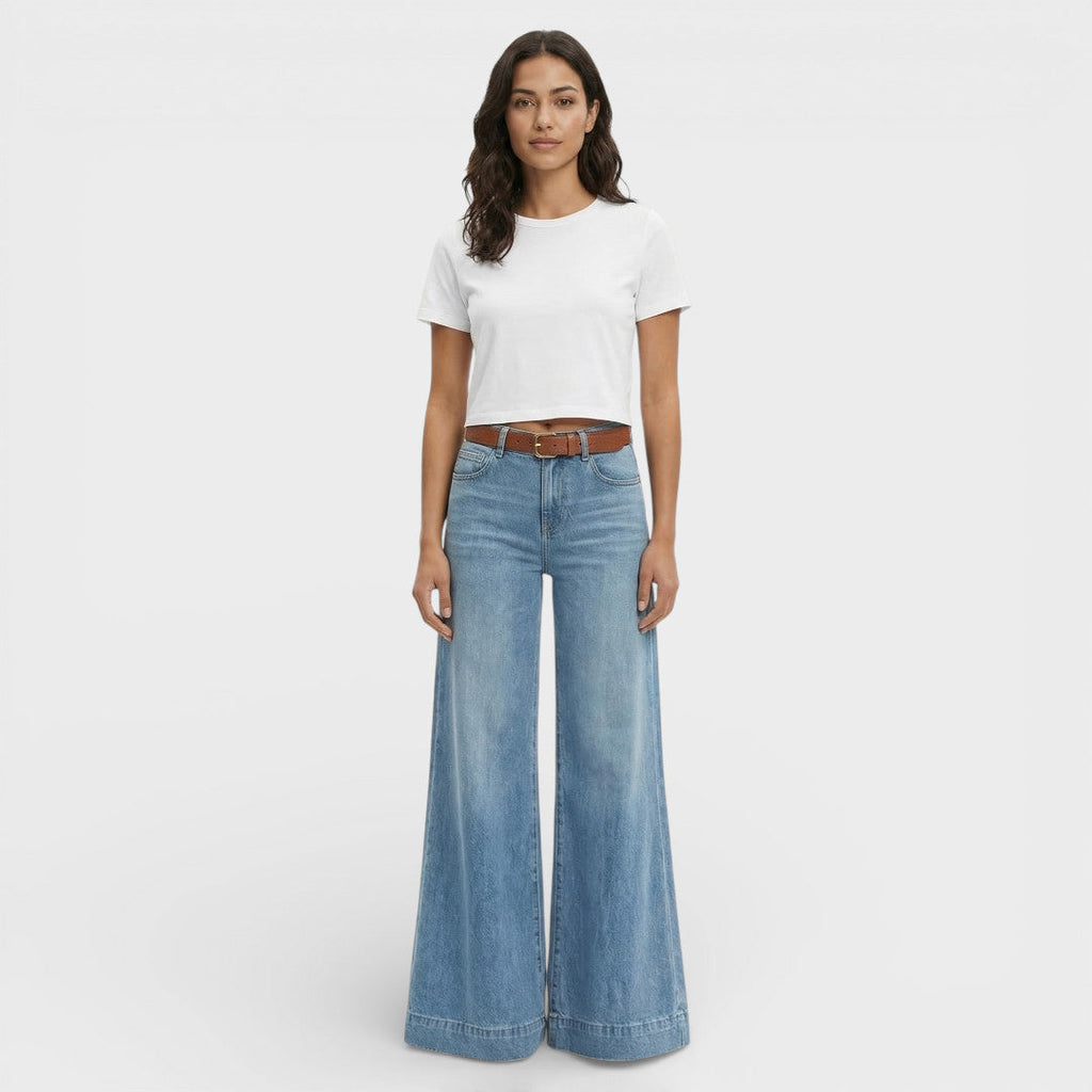 Vaqueros Anchos Mujer Bolsillos