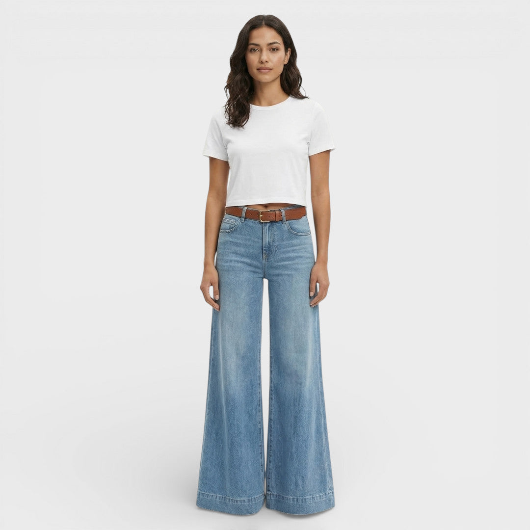 Vaqueros Anchos Mujer Bolsillos