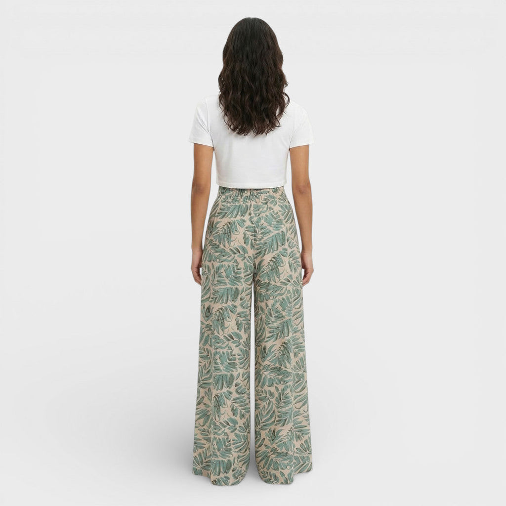 Pantalones Palazzo Estampado Floral Mujer