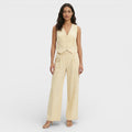 Conjunto Mujer Chaleco Pantalón Ancho